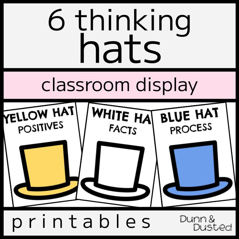 6 Thinking Hats Poster Set