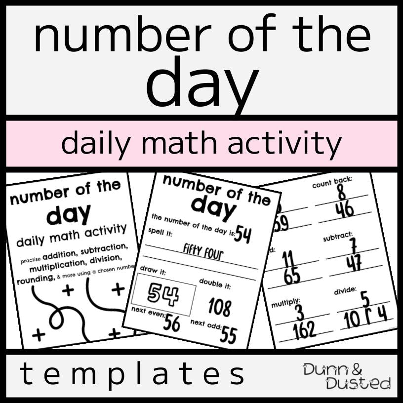 Number of the Day - Daily Math Activity