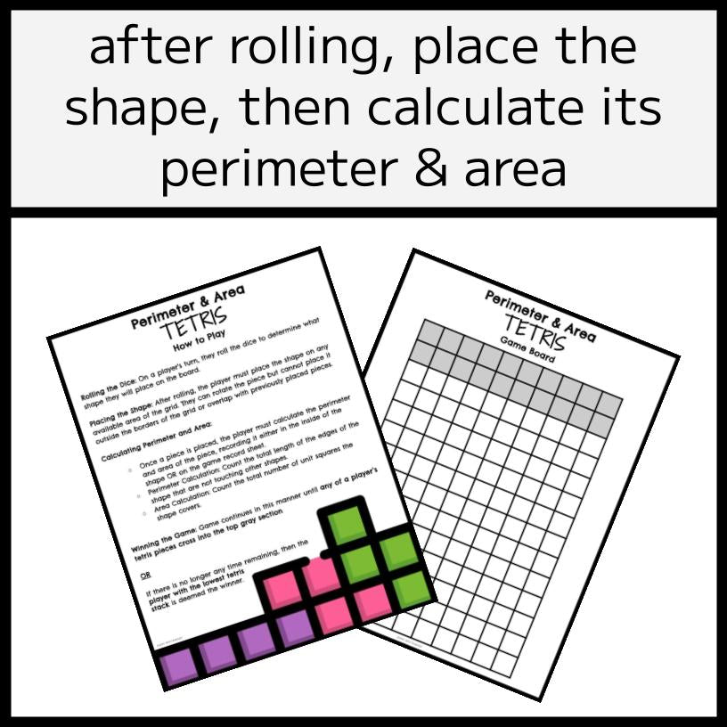 Tetris-Themed Area and Perimeter Game