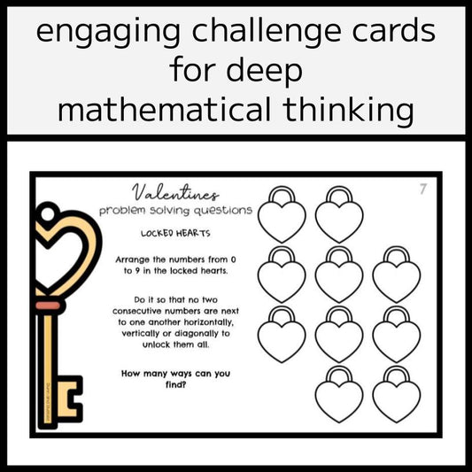 Valentine's Day Problem Solving Question Cards - 10 Cards & Answers