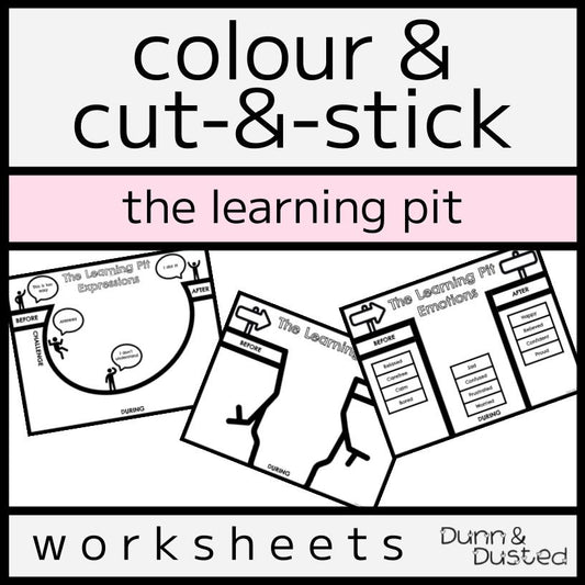 The Learning Pit Colouring Pages & Cut-and-Stick Worksheets